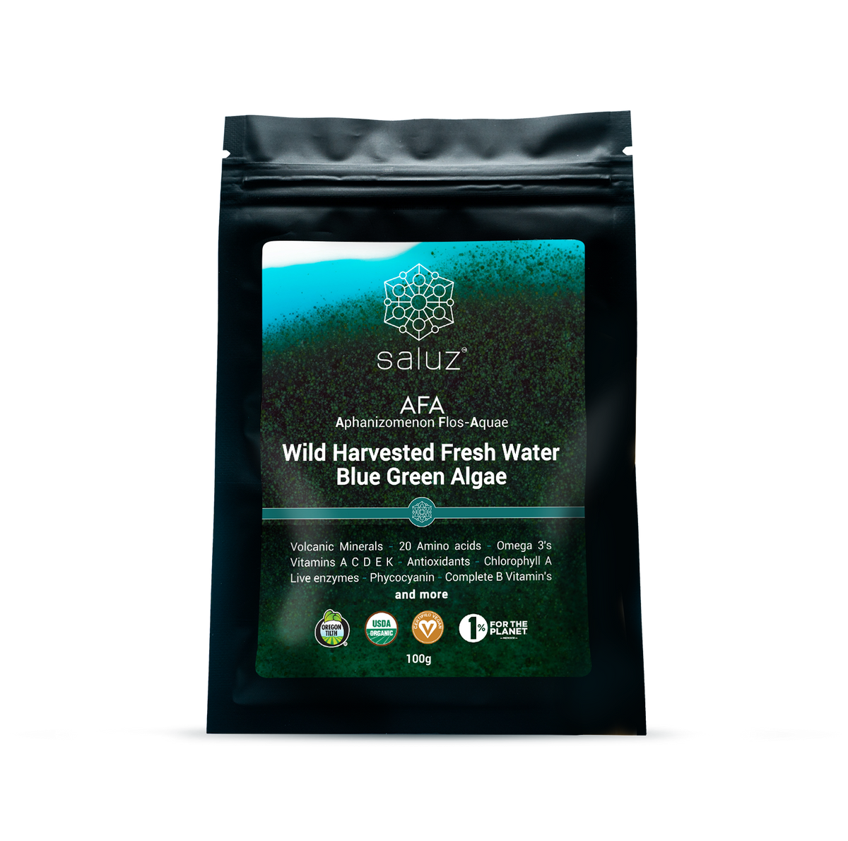 AFA Wild Harvested Blue Green Algae Tablets 500mg. 120ct.  Saluz™